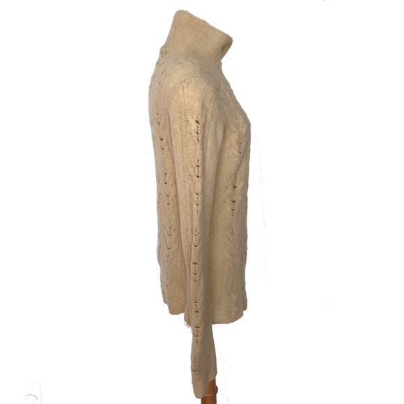 THEORY Lightweight Cable Knit Turtleneck Sweater - Picture 3 of 6